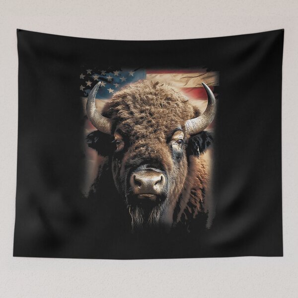 Item preview, Western Buffalo American Bison USA Buffalo American flag designed and sold by Goleon12.