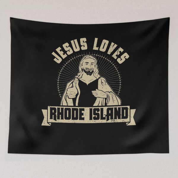 Artikelvorschau, Jesus liebt Rhode Island Jesus liebt dich Hemd entworfen und verkauft von shoppzee.
