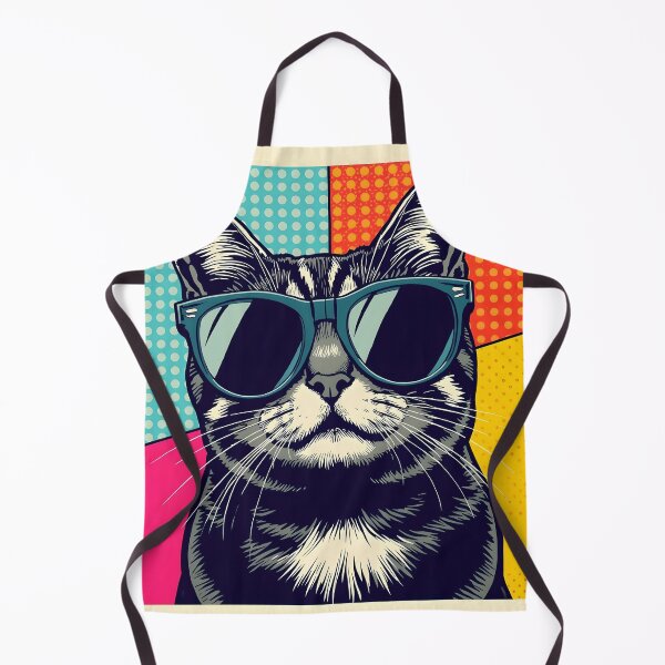 Item preview, Cool Pop Art Cat with Retro Sunglasses - Vibrant Style designed and sold by ArtivioShop.