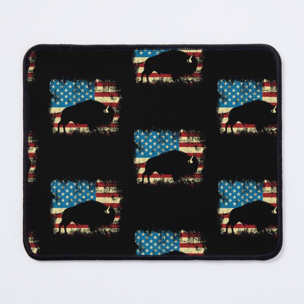 Item preview, Patriotic American Bison Buffalo Lover Wildlife USA Flag designed and sold by Goleon12.