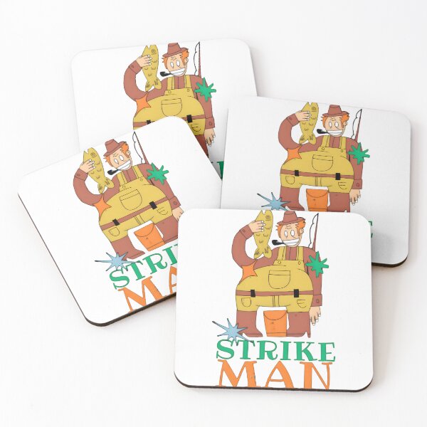 Item preview, Strike Man Fishing Cartoon designed and sold by Thedondom.