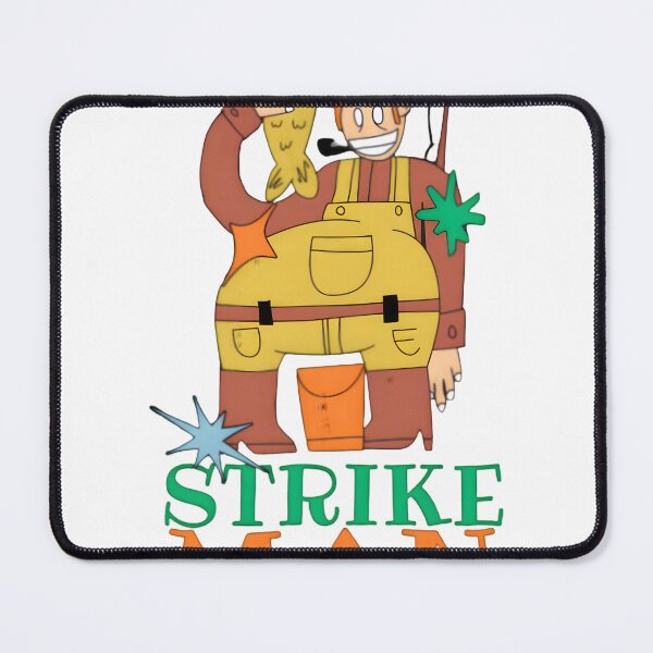 Item preview, Strike Man Fishing Cartoon designed and sold by Thedondom.