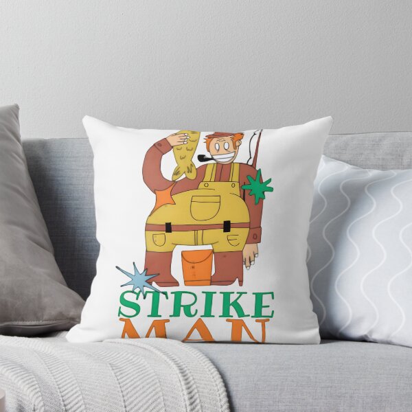 Item preview, Strike Man Fishing Cartoon designed and sold by Thedondom.