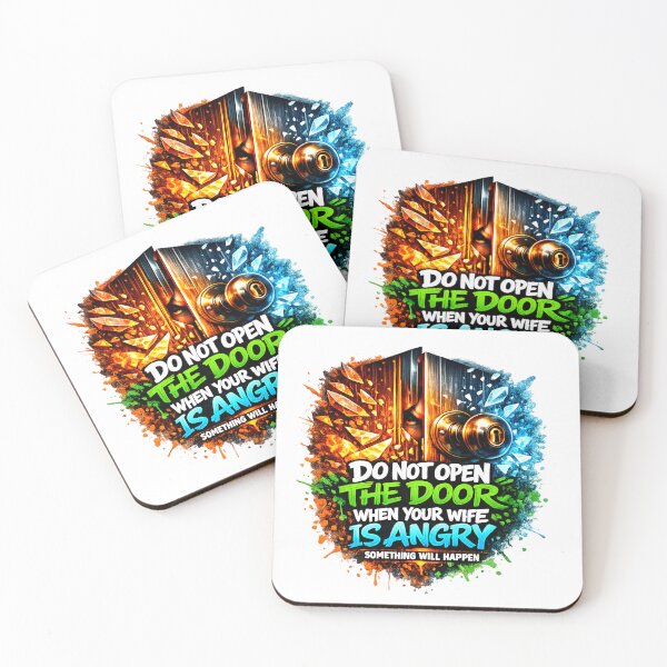 Item preview, Do Not Open the Door When Your Wife Is Angry – Funny Warning Graphic Design designed and sold by jerskie_12tribes.