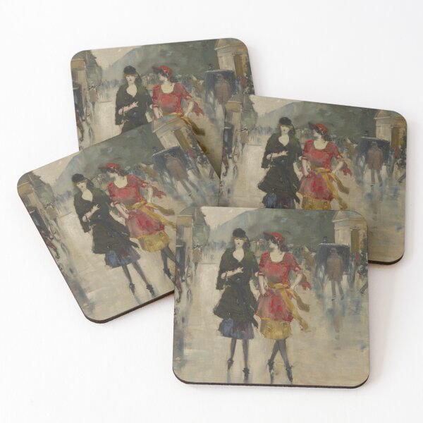 Item preview, Berlin Street Impressionist Painting Fashionable Women Art Lovers designed and sold by RickE.