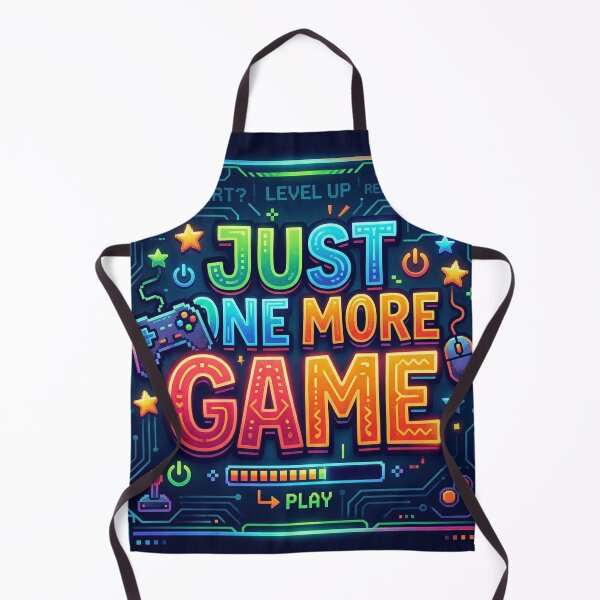 Item preview, Just One More Game Gamer Neon Retro Gaming Design designed and sold by WagnerLab.