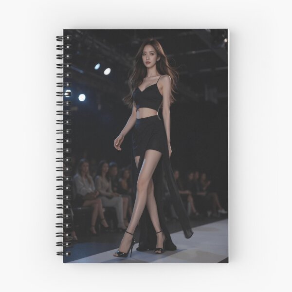 Item preview, Runway Model - Black Slit Elegance designed and sold by SEIMEI2025.