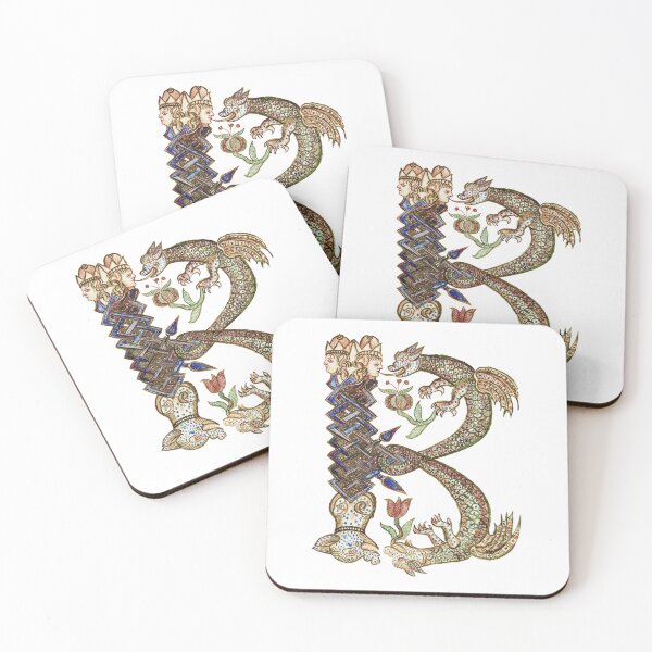 Item preview, Medieval Dragon Illustration Illuminated Manuscript Fantasy Art Lovers designed and sold by RickE.