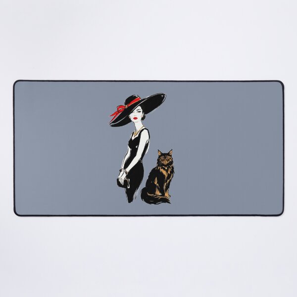Item preview, A beautiful lady with a cat. designed and sold by Natalia-Vlad.