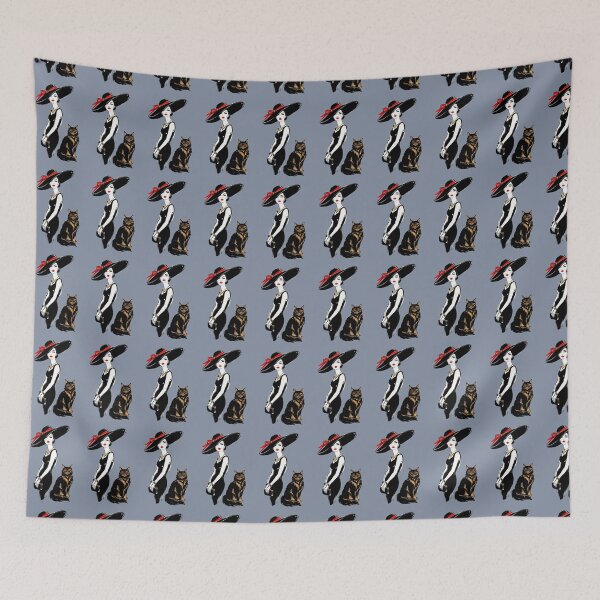 Item preview, A beautiful lady with a cat. designed and sold by Natalia-Vlad.