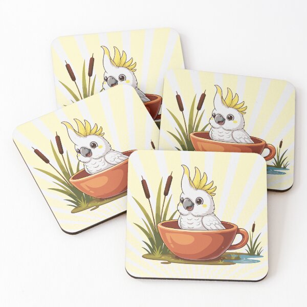 Item preview, Cute Cockatoo in Mug  – Australiana Bird Illustration  designed and sold by MvuuStudio.