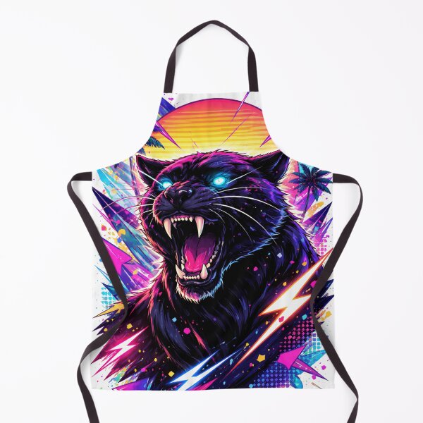 Item preview, Neon Jungle: The Cry of the Vaporwave Panther designed and sold by JonelleTshirts.