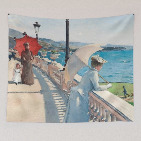Item preview, Impressionist Seaside Painting Elegant Women Umbrella Art Lovers designed and sold by RickE.