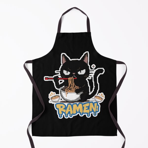 Item preview, RAMEN! Black Cat Pixel Art  designed and sold by Taridesign.