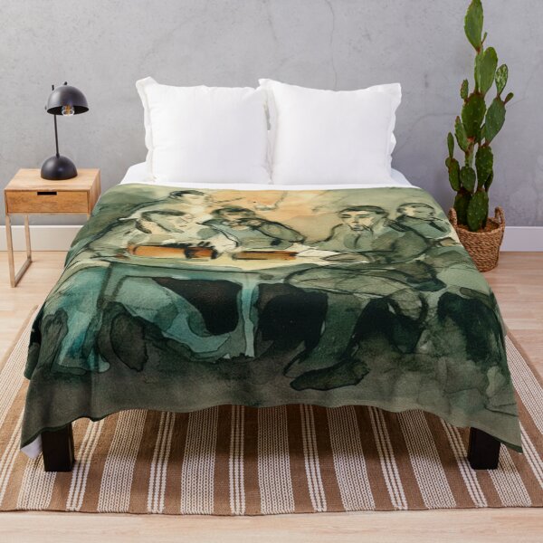 Item preview, Expressionist War Drawing Soldiers Reading Art History Lovers designed and sold by RickE.
