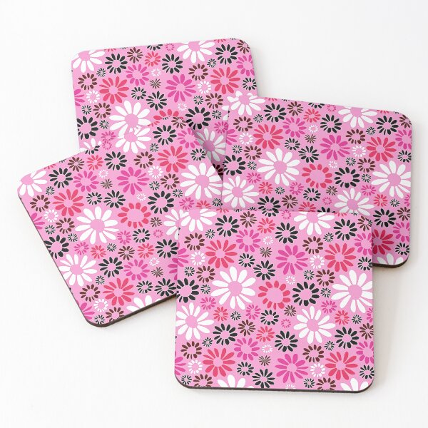 Item preview, Retro 1960's Pink, White, And Red Flower Pattern designed and sold by DEC02.