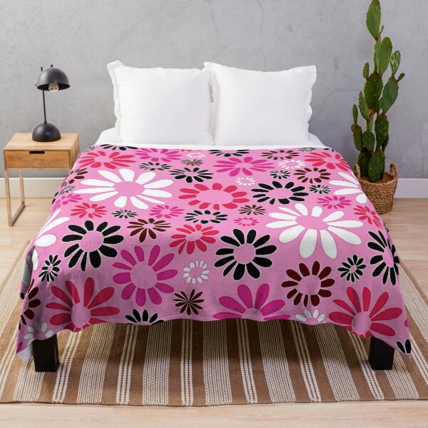 Item preview, Retro 1960's Pink, White, And Red Flower Pattern designed and sold by DEC02.