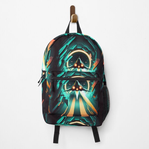 Item preview, Spaceship Exiting Through Cosmic Tunnel - Dynamic Style Science Fiction Art designed and sold by Hipatye26.