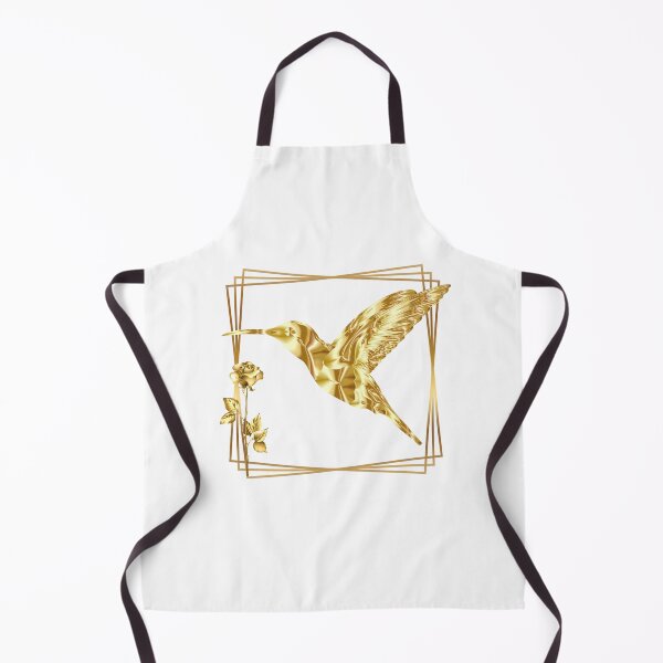 Item preview, Elegant Golden Hummingbird with Geometric Frame designed and sold by ArtMochis.