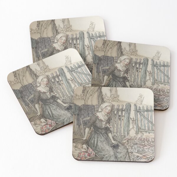 Item preview, Vintage Illustration Mother Child Garden Cottage Art Lovers designed and sold by RickE.