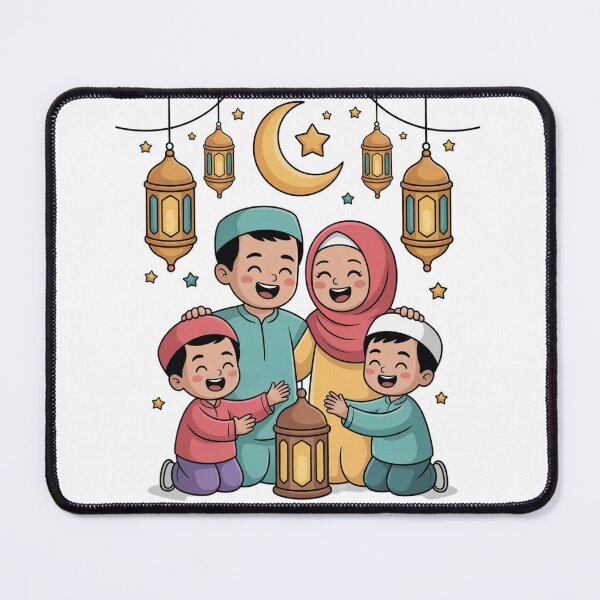 Item preview, Eid Mubarak with family designed and sold by SHop25souka.