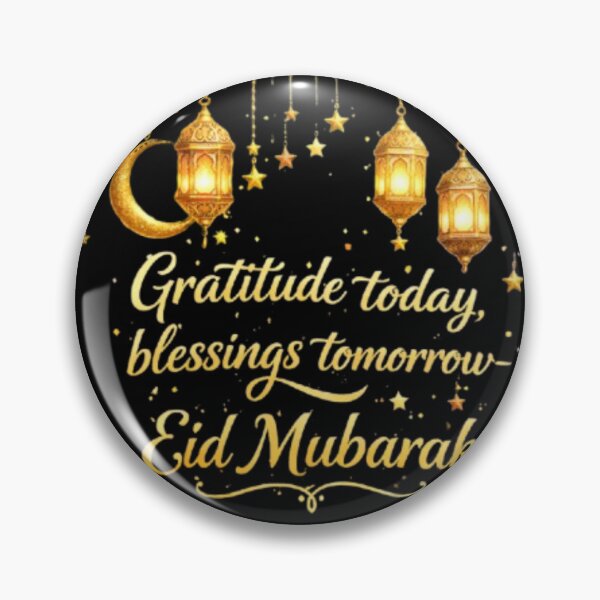 Item preview, Gratitude Today Blessings Tomorrow – Eid Mubarak Lantern Crescent Moon Sticker designed and sold by CutePearlStudio.