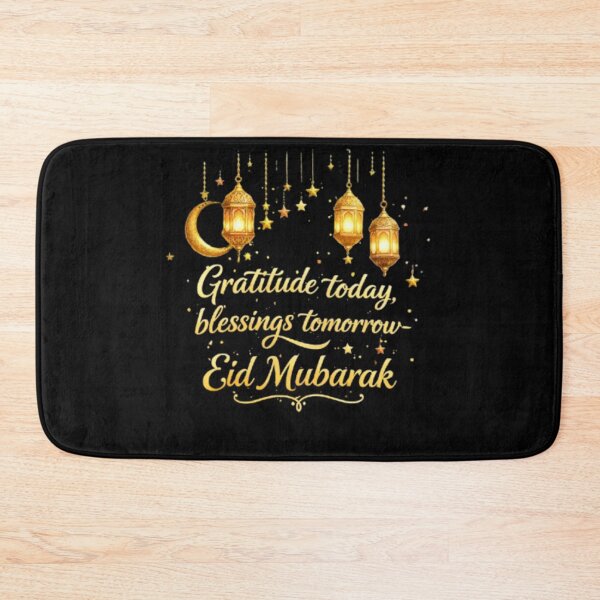 Item preview, Gratitude Today Blessings Tomorrow – Eid Mubarak Lantern Crescent Moon Sticker designed and sold by CutePearlStudio.