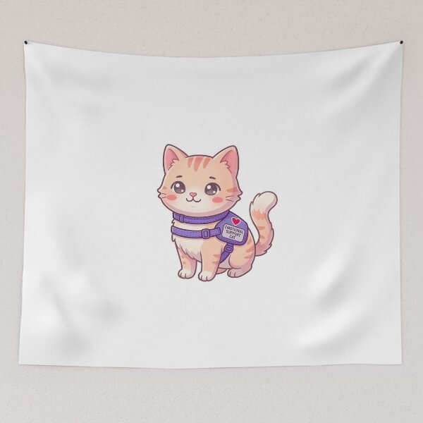 Item preview, The Emotional Support Kitty Cat designed and sold by stickerstore333.