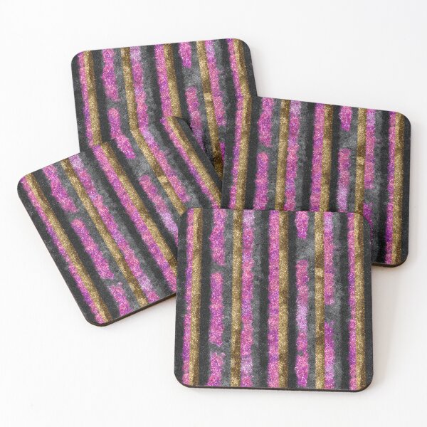 Item preview, Hot Pink Gold Glam Stripes designed and sold by bubblegoth.
