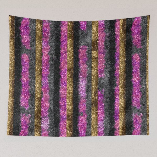 Item preview, Hot Pink Gold Glam Stripes designed and sold by bubblegoth.