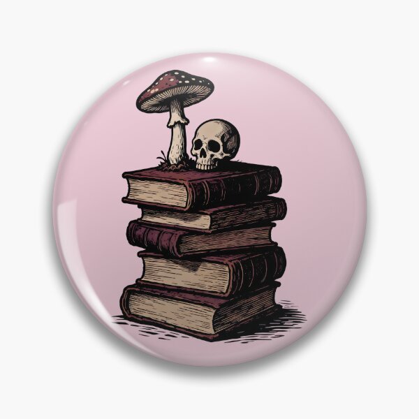 Item preview, Gothic Memento Mori Still Life with Amanita Mushroom and Old Books designed and sold by AOCollections.