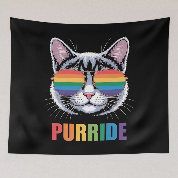 Item preview, Cat Gay Pride Rainbow LGBTQ designed and sold by Moon-Ape.