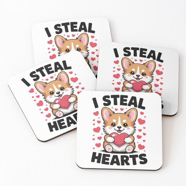 Item preview, Adorable I Steal Hearts Corgi Valentines Day Puppy Dog designed and sold by HellD3vil-Art.