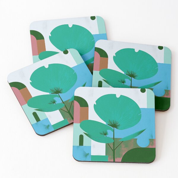 Item preview, Modern Art Deco Botanical Flower Scene designed and sold by joycrysstudio.