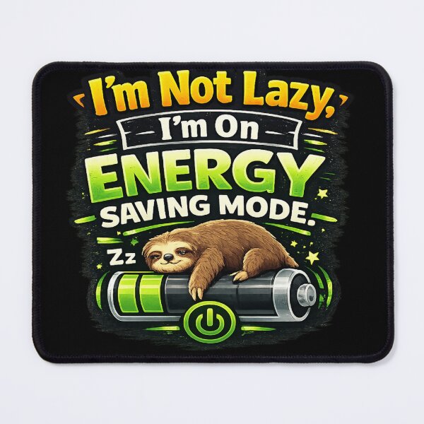 Item preview, Funny Sloth Energy Saving Mode designed and sold by Black Anvil Art.