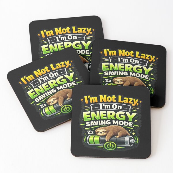 Item preview, Funny Sloth Energy Saving Mode designed and sold by Black Anvil Art.