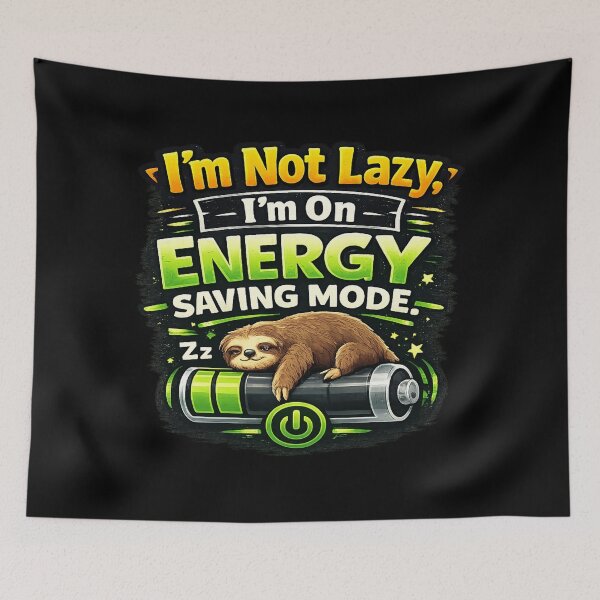 Item preview, Funny Sloth Energy Saving Mode designed and sold by Black Anvil Art.