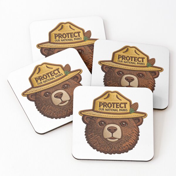 Item preview, Embroidery Protect Our National Parks Freedom Bear Resist Anti Fascist Brigade designed and sold by SkeletonsDanger.