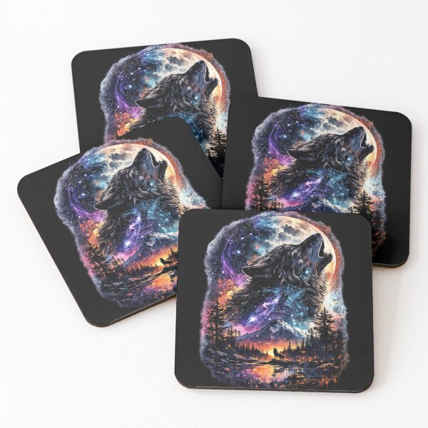 Item preview, Cosmic Wolf Moon designed and sold by Black Anvil Art.