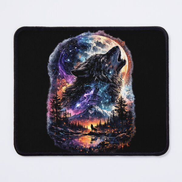 Item preview, Cosmic Wolf Moon designed and sold by Black Anvil Art.