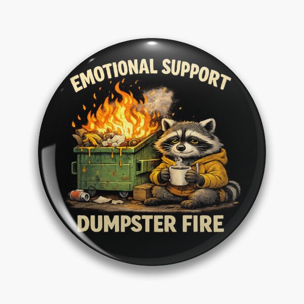 Item preview, Emotional Support Dumpster Fire designed and sold by Black Anvil Art.