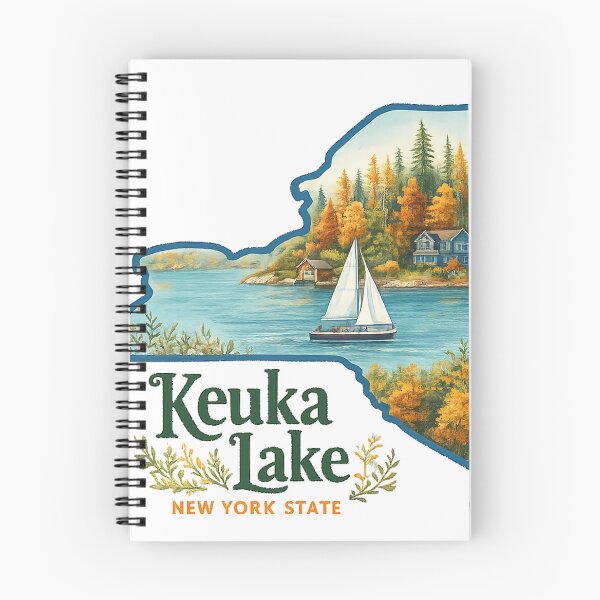 Item preview, Keuka Lake New York state ny Retro Water designed and sold by francous03.