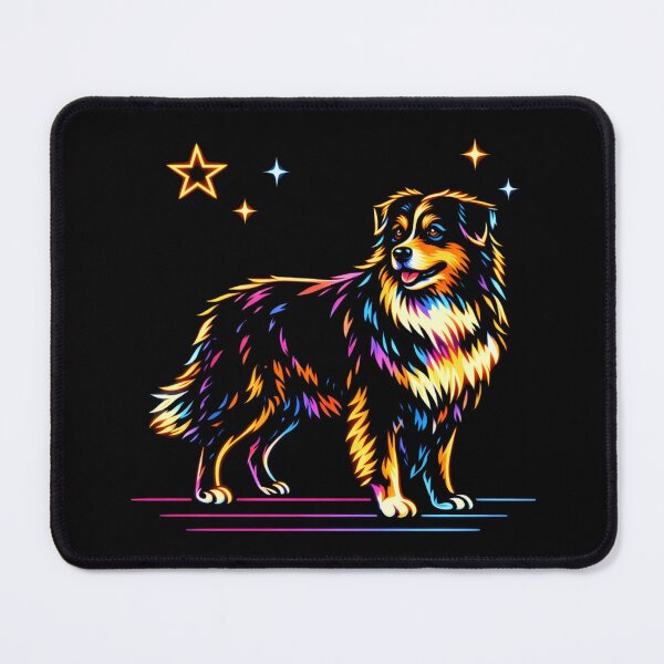 Item preview, Neon Australian Shepherd Aussie | NickerStickers® on Redbubble designed and sold by NickerStickers.