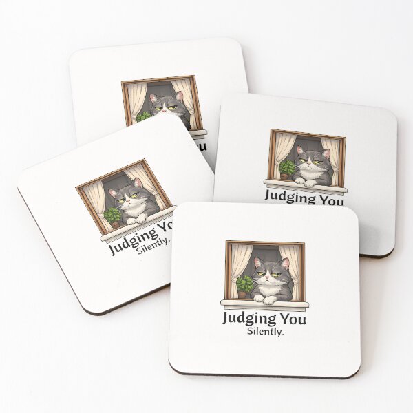 Item preview, Judging You Silently Cat Meme designed and sold by CHIFOUR4.