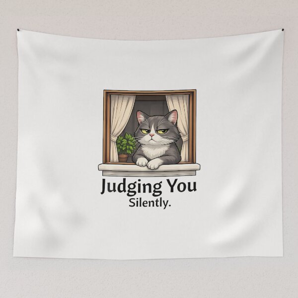Item preview, Judging You Silently Cat Meme designed and sold by CHIFOUR4.