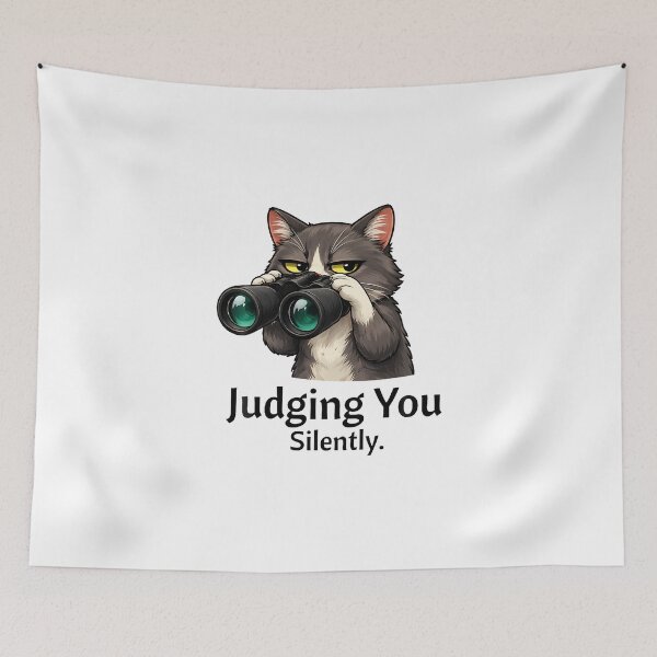 Item preview, Judging You Silently Cat Meme designed and sold by CHIFOUR4.