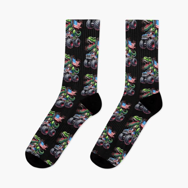 Item preview, 4th July T rex Dinosaur Monster Truck American USA Flag designed and sold by Boutkimaewab.