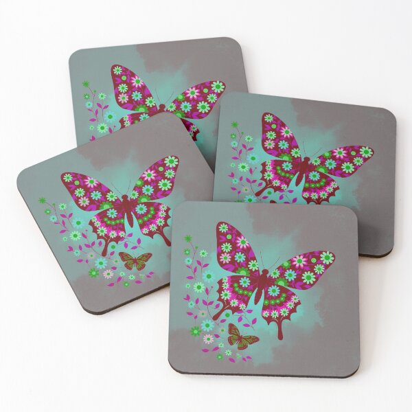 Item preview, Floral Butterfly Dream – Vibrant Decorative Art designed and sold by joycrysstudio.