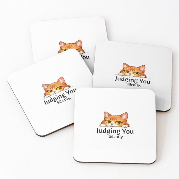 Item preview, Judging You Silently Funny Cat Meme designed and sold by CHIFOUR4.