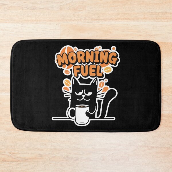 Item preview, Morning Fuel Black Cat Cartoon designed and sold by Taridesign.